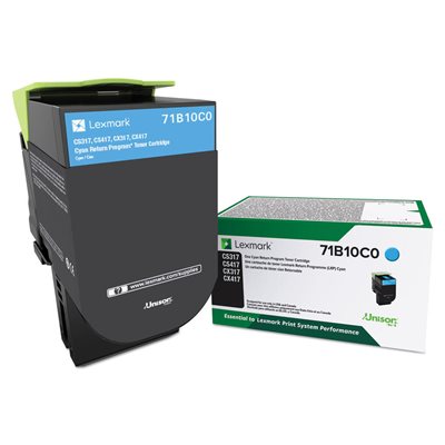 Lexmark 71B10C0 OEM Toner Cyan 2.3K