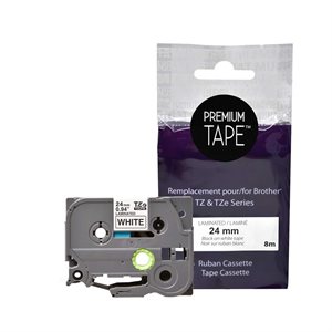 Brother TZe-251 Compatible Premium Tape Noir / Blanc 24mm