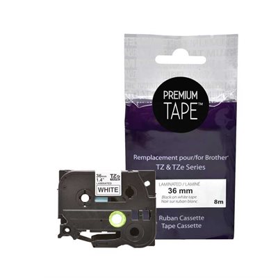 Brother TZe-261 Compatible Premium Tape Noir / Blanc 36mm