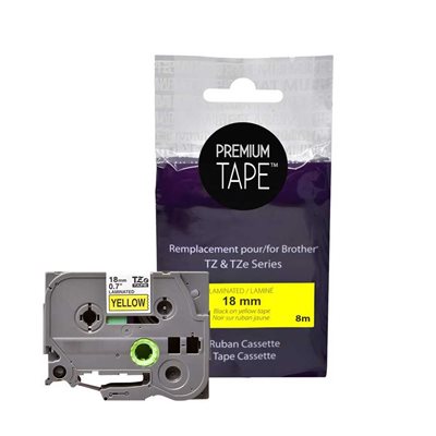 Brother TZe-641 Compatible Premium Tape Noir / Jaune 18mm