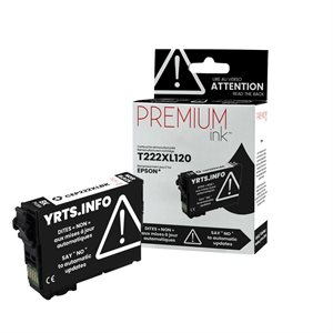 Epson T222XL120 Compatible Premium Ink Noir 550 pages