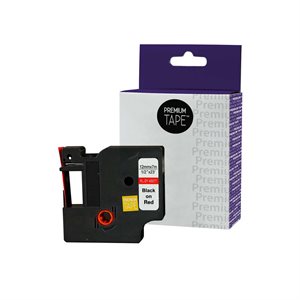 Dymo A45017 ruban compatible noir / rouge 12mm