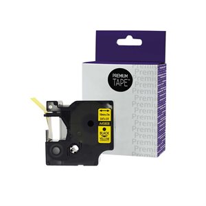 Dymo A45808 ruban compatible noir / jaune 19mm