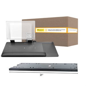 Ideal Keyboard Tray (25''x10'') Right-Handed - Copy Holder