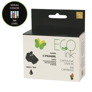 Canon PG240 XL Reman Noir EcoInk avec niveau d'Encre