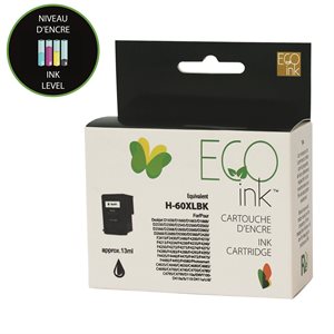 HP No. 60XL CC641 Reman Noir EcoInk